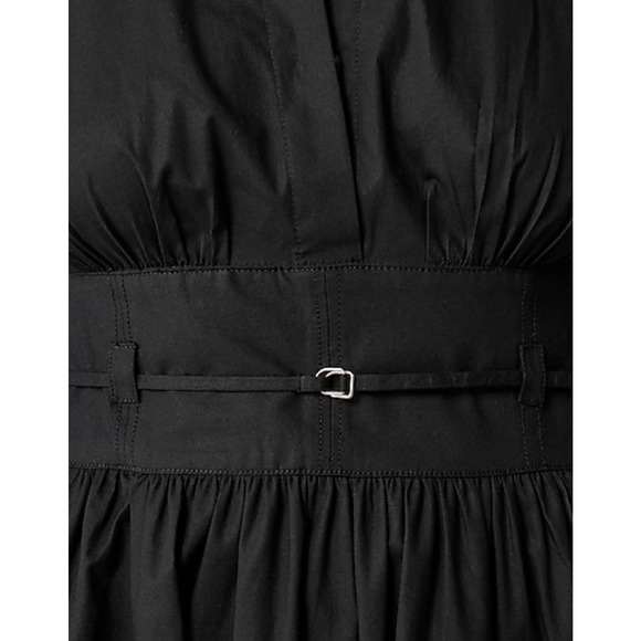 J Crew Sleeveless Waist Shirt Dress 6 6T Tall Black NWT Midi CJ519 J.Crew Ezra - Picture 3 of 5